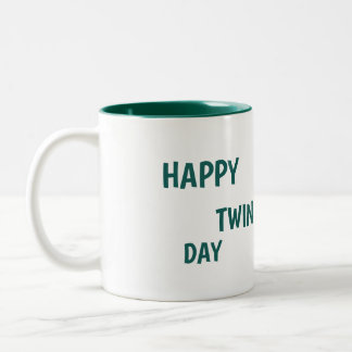 Caneca De Café Em Dois Tons Feliz Dia das Gêmeas