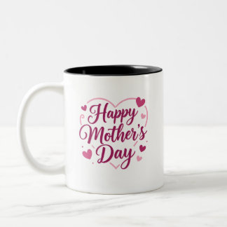Caneca De Café Em Dois Tons Feliz Dia das Mães