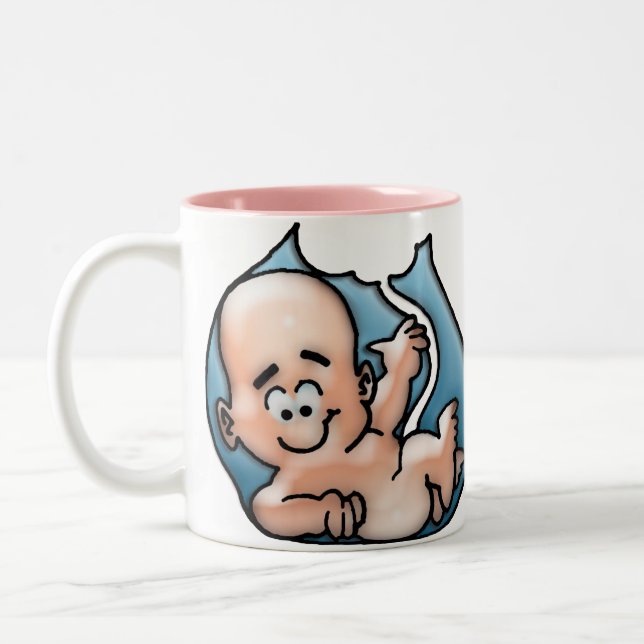 Caneca De Café Em Dois Tons Feliz dia das mães (Esquerda)