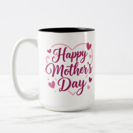 Caneca De Café Em Dois Tons Feliz Dia das Mães