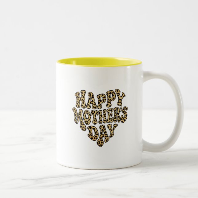 Caneca De Café Em Dois Tons Feliz Dia das Mães (Direita)