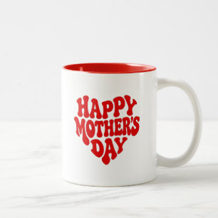 Caneca De Café Em Dois Tons Feliz Dia das Mães