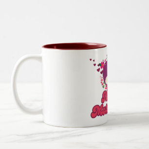Caneca De Café Em Dois Tons Feliz dia das mães Design Moderno