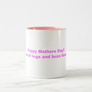 Caneca De Café Em Dois Tons Feliz dia das mães!! Lotes dos abraços e dos