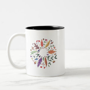 Caneca De Café Em Dois Tons Feliz Dia de Ação de Graças, Ouvido 2 Convite