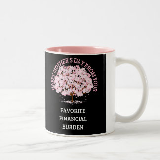 Caneca De Café Em Dois Tons Feliz Dia de as mães de Encargo Financeiro Favorit