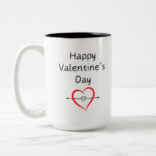 Caneca De Café Em Dois Tons Feliz dia de os namorados