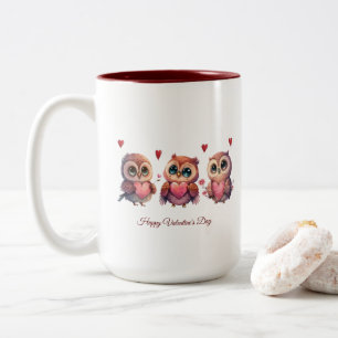 Caneca De Café Em Dois Tons Feliz dia de os namorados