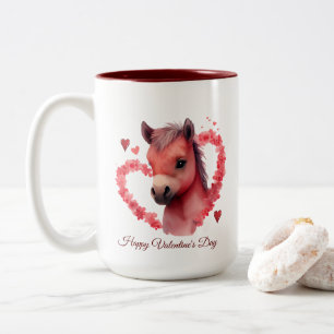 Caneca De Café Em Dois Tons Feliz dia de os namorados