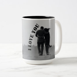 Caneca De Café Em Dois Tons Feliz dia de os namorados 2022