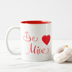 Caneca De Café Em Dois Tons Feliz dia de os namorados Ser Meu Amor Corações Ve