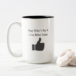 Caneca De Café Em Dois Tons Feliz Dia de os pais de uma verdadeira mãe do "cke