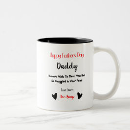 Caneca De Café Em Dois Tons Feliz Dia de os pais Pai Amor Do Bump Mug