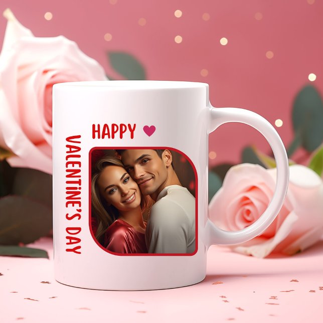 Caneca De Café Em Dois Tons Feliz dia de Velentine - Afeição Sonhenta (Criador carregado)