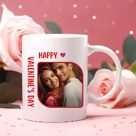 Caneca De Café Em Dois Tons Feliz dia de Velentine - Afeição Sonhenta
