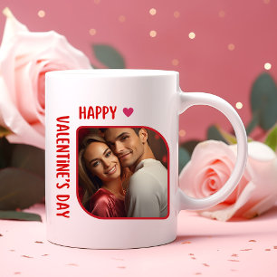 Caneca De Café Em Dois Tons Feliz dia de Velentine - Afeição Sonhenta