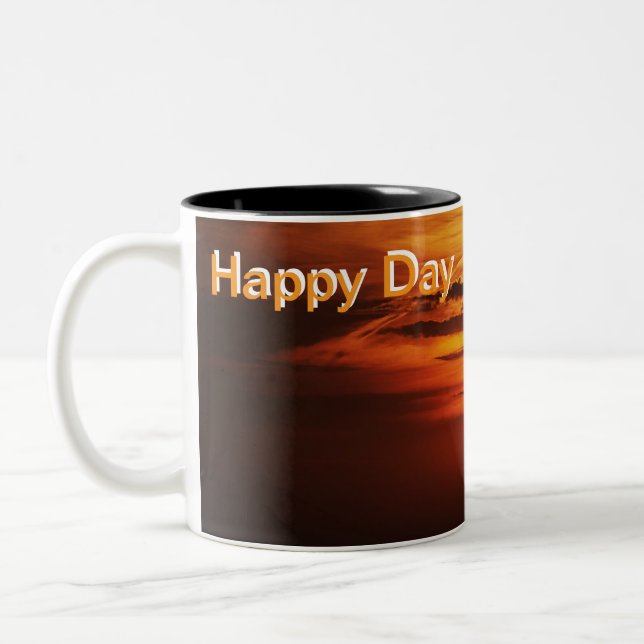 Caneca De Café Em Dois Tons Feliz Dia do Tea Mug (Esquerda)