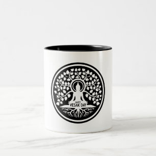 Caneca De Café Em Dois Tons Feliz Dia do Vesak