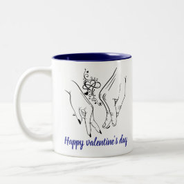 Caneca De Café Em Dois Tons feliz dia dos namorados