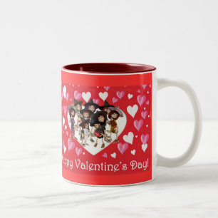 Caneca De Café Em Dois Tons Feliz dia dos namorados!