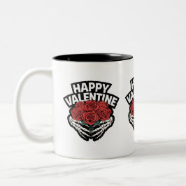 Caneca De Café Em Dois Tons Feliz Dia dos Namorados Até Ossos Precisam de Amor