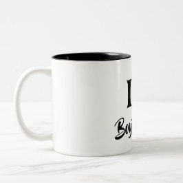 Caneca De Café Em Dois Tons Feliz dia dos namorados coração vermelho fofo