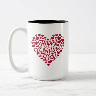 Caneca De Café Em Dois Tons Feliz Dia dos Namorados Namorados Amor Coração