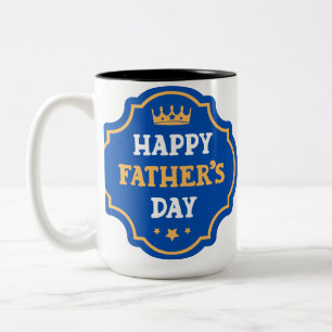 Caneca De Café Em Dois Tons Feliz Dia dos Pais, Pai! Coroa