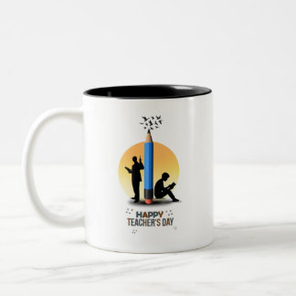 Caneca De Café Em Dois Tons Feliz Dia dos Professores Gráfico