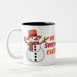 Caneca De Café Em Dois Tons Feliz e Bright Pata de Natal