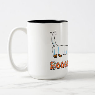 Caneca De Café Em Dois Tons Feliz Halloween Dachshund