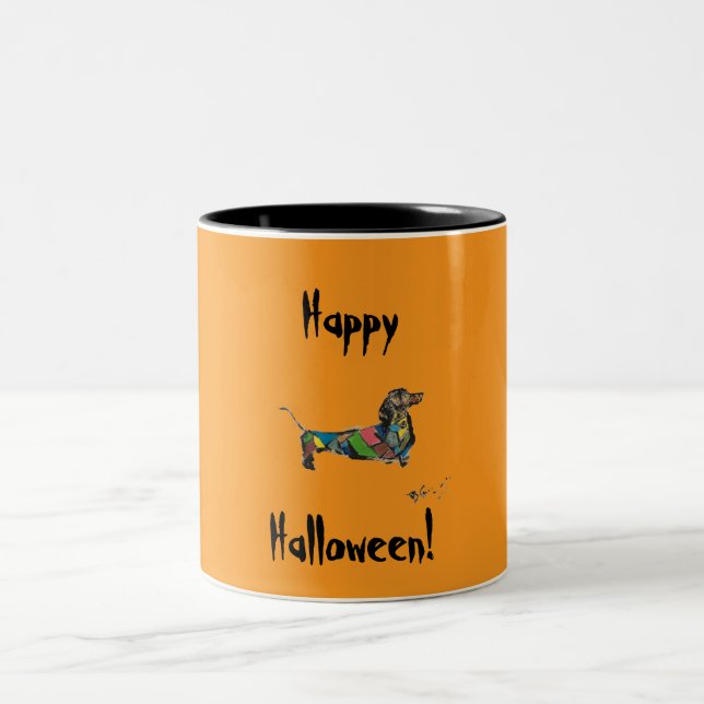 Caneca De Café Em Dois Tons Feliz Halloween Mugs (Centro)