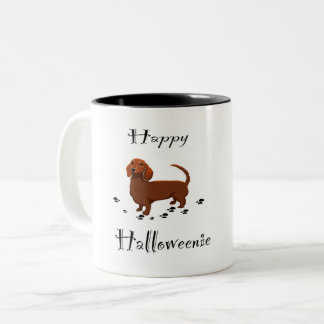 Caneca De Café Em Dois Tons Feliz Halloweenie!