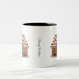 Caneca De Café Em Dois Tons Feliz Humor Engraçado Tendência Moderna Feliz Nata