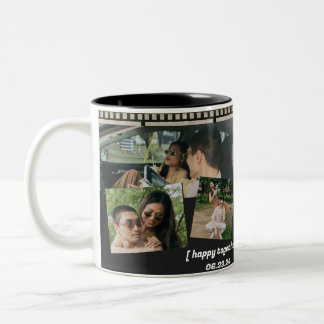 Caneca De Café Em Dois Tons Feliz Juntos - Mug de Fotografia Personalizado com