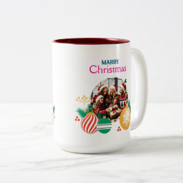 Caneca De Café Em Dois Tons Feliz Natal