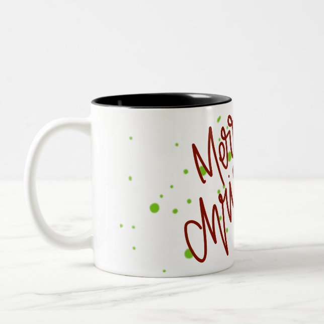 Caneca De Café Em Dois Tons Feliz natal  (Esquerda)