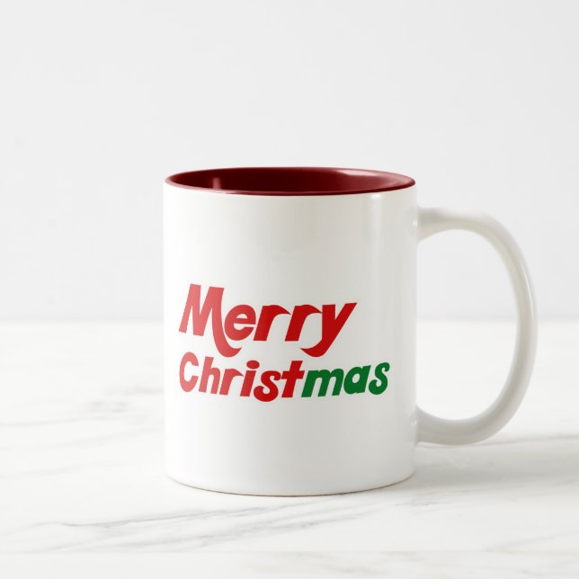 Caneca De Café Em Dois Tons Feliz Natal (Direita)