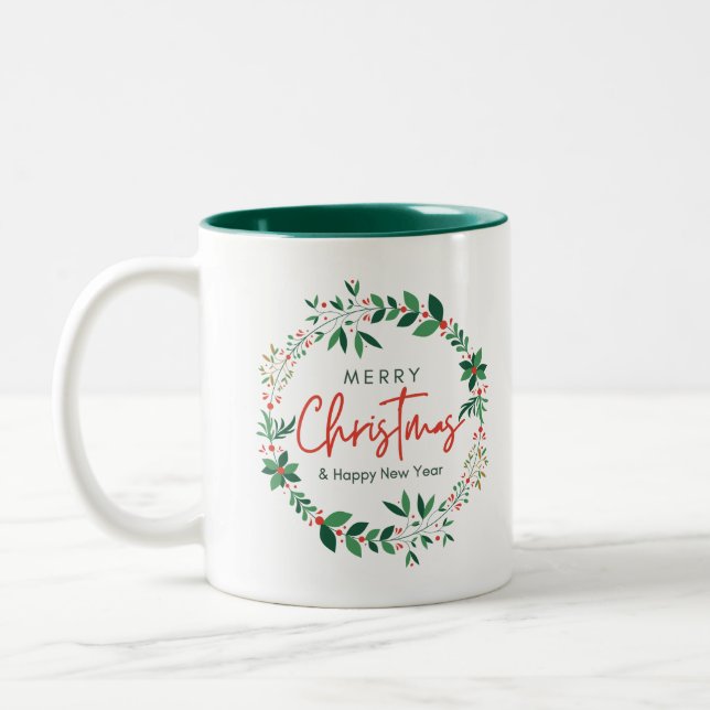 Caneca De Café Em Dois Tons Feliz Natal (Esquerda)