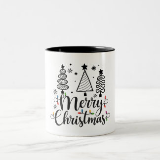 Caneca De Café Em Dois Tons feliz Natal