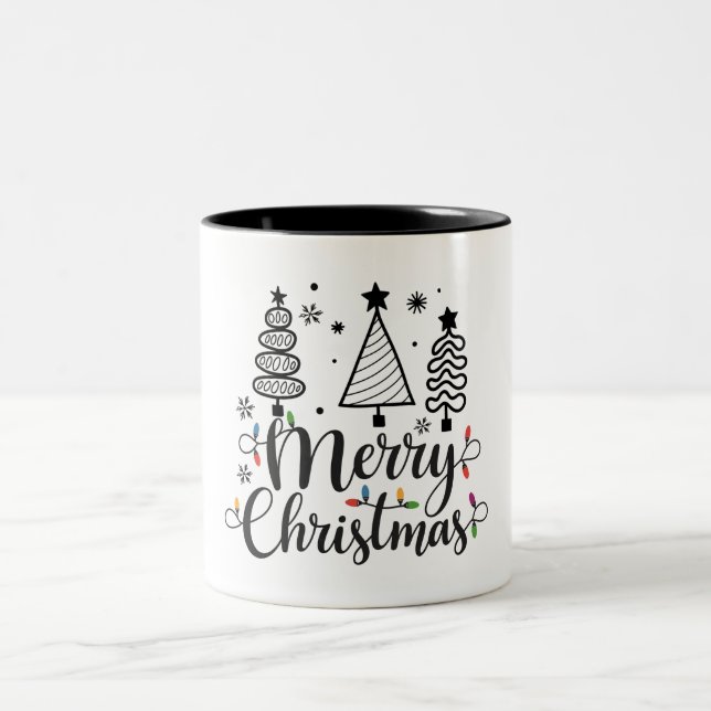 Caneca De Café Em Dois Tons feliz Natal (Centro)