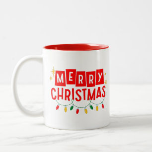 Caneca De Café Em Dois Tons Feliz Natal
