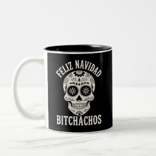 Caneca De Café Em Dois Tons Feliz Natal Bitchachos Natal Divertido e Sarcástic