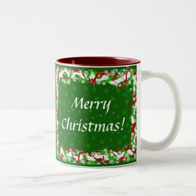 Caneca De Café Em Dois Tons Feliz Natal - boas festas (Direita)