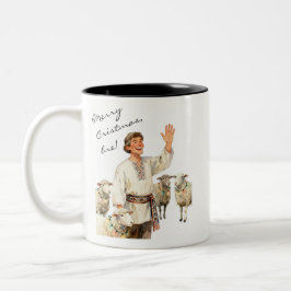 Caneca De Café Em Dois Tons Feliz Natal, Bre!- Feriado da Diáspora Romena