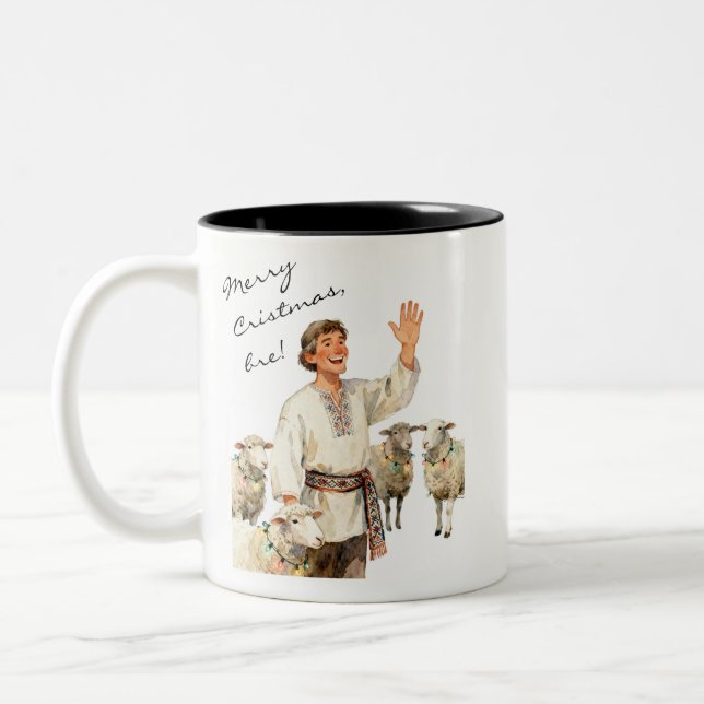 Caneca De Café Em Dois Tons Feliz Natal, Bre!- Feriado da Diáspora Romena (Esquerda)