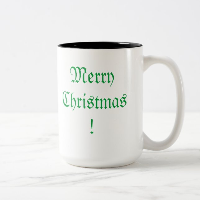 Caneca De Café Em Dois Tons Feliz Natal ~ Café Mug (Direita)