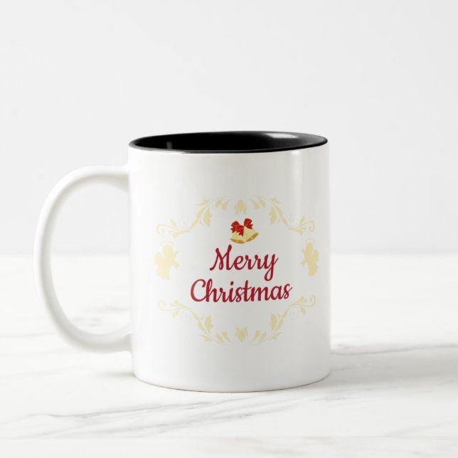 Caneca De Café Em Dois Tons Feliz Natal - Café Mug (Esquerda)
