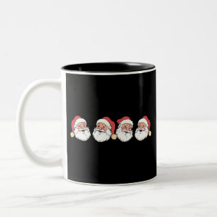 Caneca De Café Em Dois Tons Feliz Natal Chapéu do Papai Noel Xmas