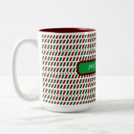Caneca De Café Em Dois Tons Feliz Natal Elegante e moderno personalização
